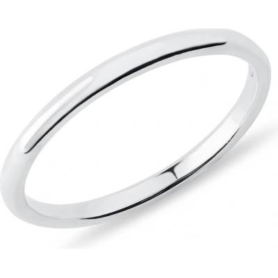 Klenota Minimalistický snubní prstýnek z bílého zlata X0099002L15