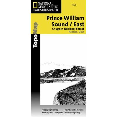 Prince William Sound East národní park Alaska turistická mapa GPS komp. NGS