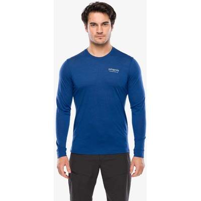 Patagonia L/S Cap Cool Merino Graphic Shirt heritage header/clement blue