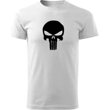 Image 1 of DRAGOWA Тениска с къс ръкав Punisher, бяла, 160 г/м2 (3782)