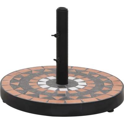 Nábytek XL 362225 Základ na slunečník terakotová a bílá kulatá 12 kg