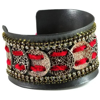 Dannyra Стилна гривна с кожени пендари Dannyra Jewels