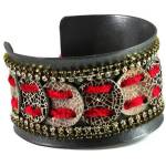 Dannyra Стилна гривна с кожени пендари Dannyra Jewels