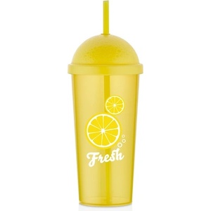 LUXPLASTIC IRIS L-00885 Чаша за свеж лимон със сламка 700ml (L-00885)