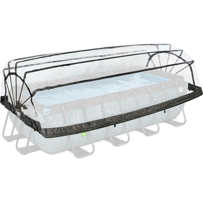 EXIT Zastřešení bazénu Pool 400 x 200 x 105 cm polyvinylchloridová (PVC) ocel bezbarvá