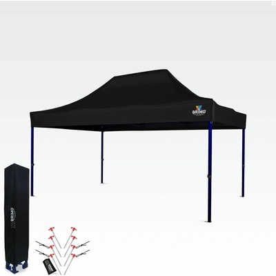 BRIMO Výstavní stan 3x4,5m (45mm ocel) bez 3 stěn Černá S. Ocel eco