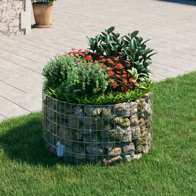 zahrada-XL Kruhový gabionový sloupek pozinkovaná ocel Ø 100 x 50 cm