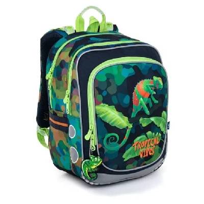 Zelený batoh s chameleónmi Topgal ENDY 22055