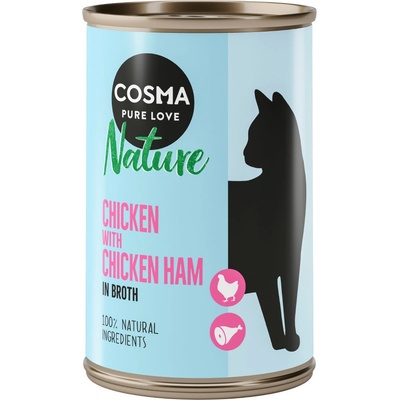 Cosma Nature Kuře & kuřecí šunka 12 x 140 g