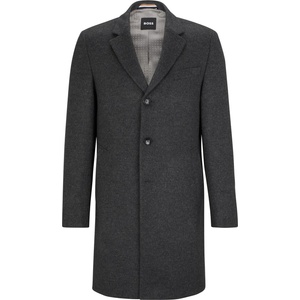Boss Men's Hyde Tailored Fit Long Formal Coat - Grey