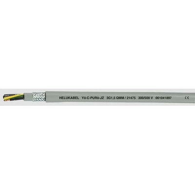 Helu Yö-C-PURö-JZ 21475-1000 riadiaci kábel 3 G 1.5 mm² 1000 m sivá