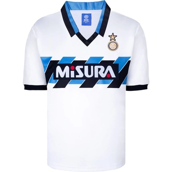 Score Draw Мъжка футболна фланелка Score Draw Internazionale Away Shirt 1990/1991 Mens - White