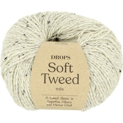 Drops Soft Tweed MIX 20 přírodní bílá s černou