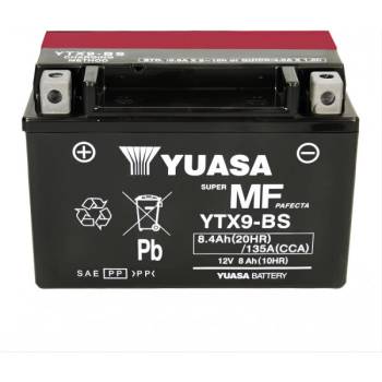 Image 1 of YUASA AGM 12V 8Ah left+ YTX9-BS