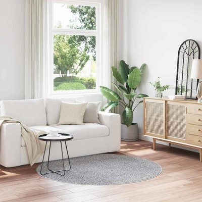 vidaXL Антихлъзгащ shaggy килим Сив 160 x 160 cm ПП (4019782)