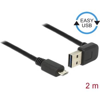 Delock Кабел EASY-USB 2.0 тип A конектор, извит нагоре/надолу USB 2.0 тип Micro-B (83536)