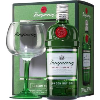 Tanqueray London Dry Gin 43,1% 700 ml (dárkové balení 1 sklenice)