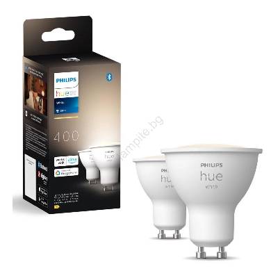 К-кт 2x LED Димируема крушка Philips Hue WHITE GU10/4, 2W/230V 2700K (P6171)