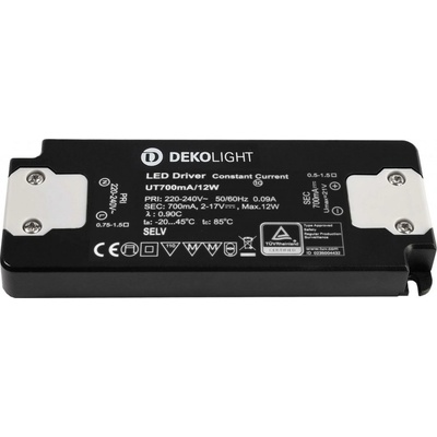 Deko Light FLAT, CC, UT LED driver konstantní proud 12 W 0.70 A 2 - 17 V/DC 1 ks