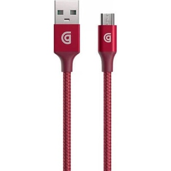 Griffin Кабел Griffin Premium, от USB micro-b(м) към USB-A(м), 1.5m, 12W, червен (GP-042-RED)