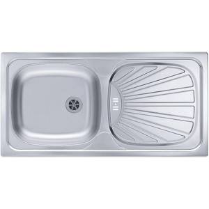Alveus Basic - Мивка 86х44 см, неръждаема стомана 1008844 (1008844) Мивка за вграждане