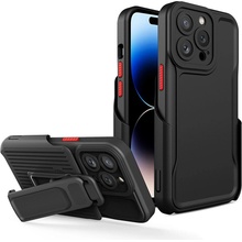 AppleMix Apple iPhone 14 Pro Max - odolný + držiak na opasok - čierne