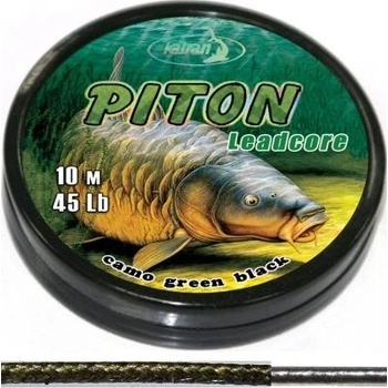 Katran Olovená šnúra PITON CAMO Green Black 35lb 10m