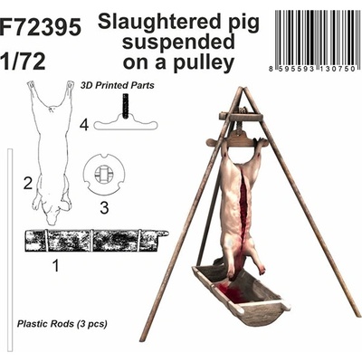 Special Hobby Figurka Slaughtered pig suspended on a pulley 1:72