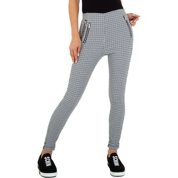 Daysie jeans dámske kockované nohavice C027 sivé