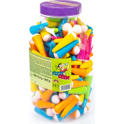 Fizzy Cones Lízátko s práškem zmrzlina 150 x 12,5 g