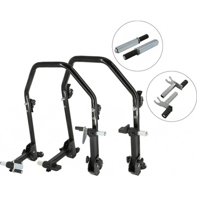 Sefis D20U sklopný pojazdný moto stojan predný a zadný set - single / 2v1