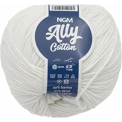 Ally cotton 50g - 000 bílá