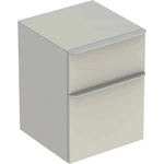 Geberit Smyle Square - Страничен шкаф, 2 чекмеджета, пясъчносиво 500.357. JL. 1 (500.357.JL.1)
