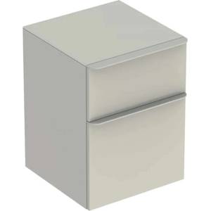 Geberit Smyle Square - Страничен шкаф, 2 чекмеджета, пясъчносиво 500.357. JL. 1 (500.357.JL.1)