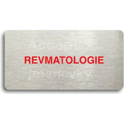 ACCEPT Piktogram REVMATOLOGIE - stříbrná tabulka - barevný tisk bez rámečku