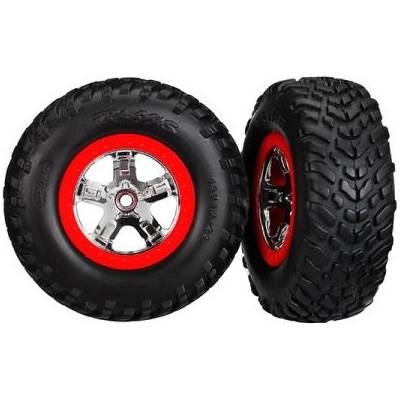 Traxxas колело 2.2/3.0", диск SCT сребърен-червен, гума SCT (2) (2WD предни)