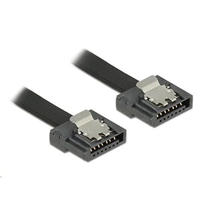Delock 83839 SATA Flexi кабел, 20 см, черен, метален (83839) (83839)