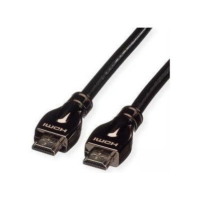 Roline Кабел ROLINE 11.04. 5686 HDMI Ultra HD, Ethernet, ARC, 3D, M/M 15 м, черен, 11.04. 5686
