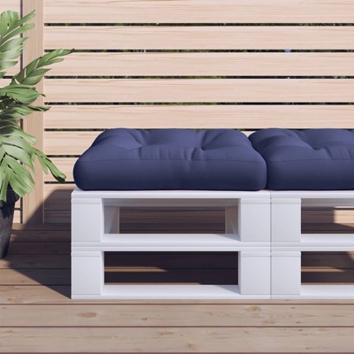 vidaXL Палетна възглавница нейви синя 58x58x10 см Оксфорд плат (378245)