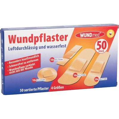Wundmed náplasti 4 velikosti 50 ks