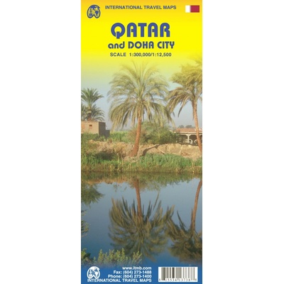 ITMB Publishing mapa Qatar and Doha City (Dauhá) 1:300 t./1:12,5 t. ITM