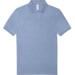 B&C Collection B&C MY POLO 210 / Мъжка поло тениска с къс ръкав от плътен памук - син меланж XXL (01U426n2805)