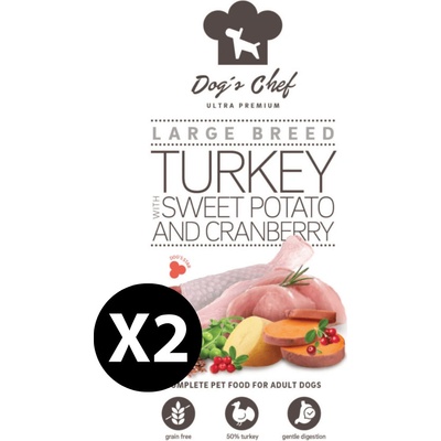 Dog's Chef Turkey With Sweet Potato And Cranberry Large Breed 2 x 12 kg