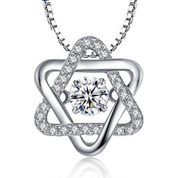 DELIS Медальон от сребро 925, jw1286, модел звезда, с родиево покритие (jw1286)