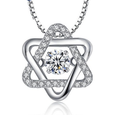 DELIS Медальон от сребро 925, jw1286, модел звезда, с родиево покритие (jw1286)