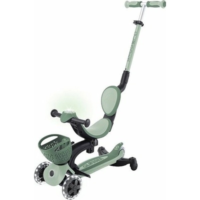 Globber Go Up Baby Lights se sedátkem 3 v 1 šalvějová zelená