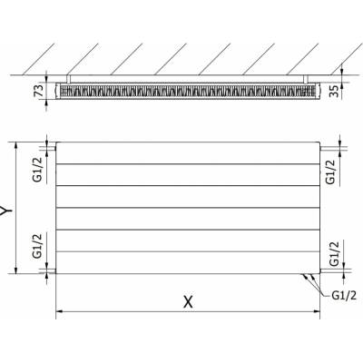 Mexen Line CVL21 W621L-060-050-00 600 mm x 500 mm
