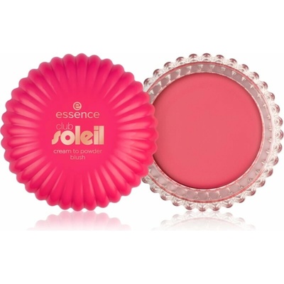 essence club SOLEIL krémová lícenka s púdrovým efektom 01 Guava Sunset 8,5 g