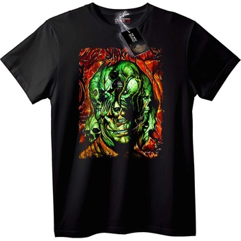 NOONEBRAND Тениска Зелено Ужасно Чудовище - 4XL, Black