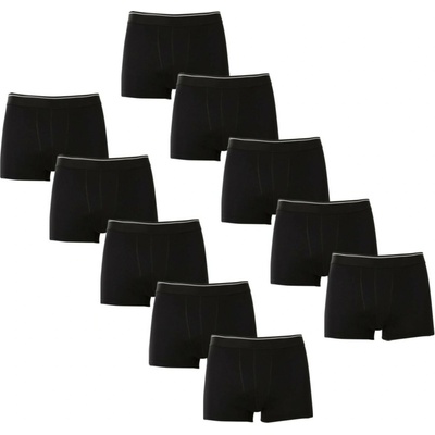 Nedeto Комплект от десет - (8+2 безплатни) мъжки боксерки Nedeto basic черни Nedeto | Cheren | МЪЖЕ | S